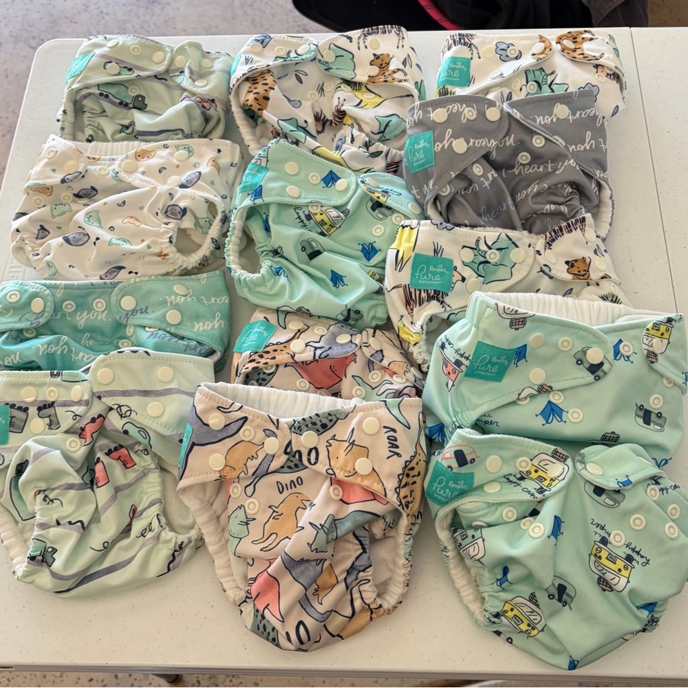 Pampers Pure Hybrid Cloth Diapers New/Never Used. Comes with 12. OS.